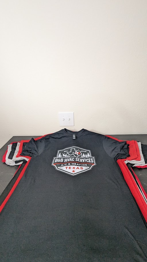 Black B and B HVAC Services company shirt