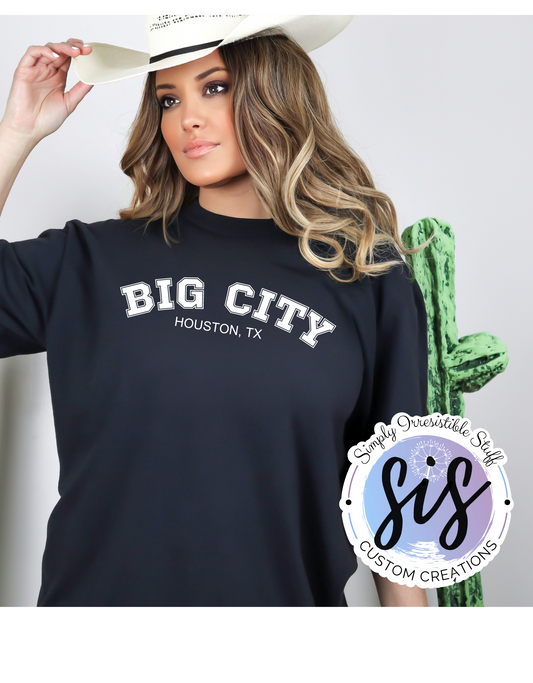 BLACK BIG CITY Houston TX Sweatshirt