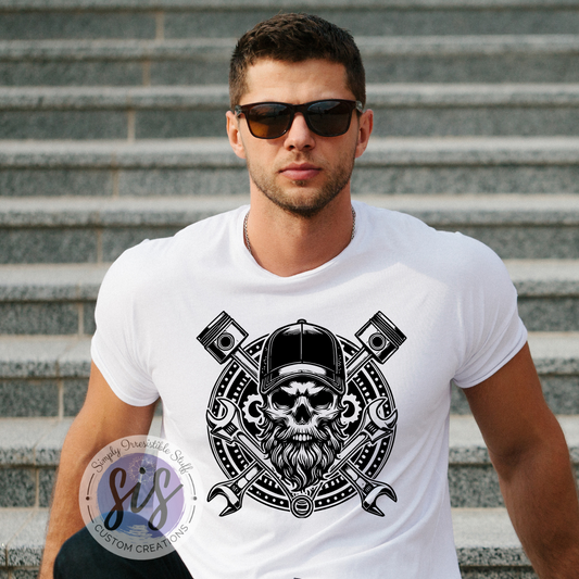 Mechanic Skull Tshirt